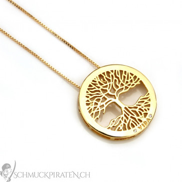 Kupfer Halskette "Tree of Life" goldfarben-Bild 1
