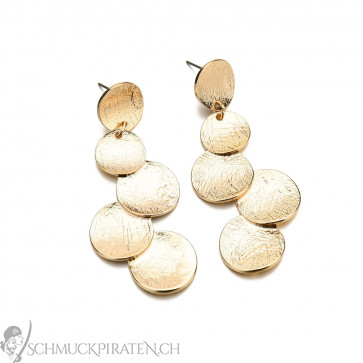 Ohrringe für Damen Round Circles goldfarben-Bild 2