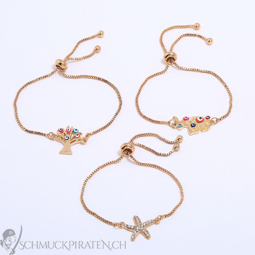 Armband Set "Golden Life", 3-teilig, goldfarben-Bild 1