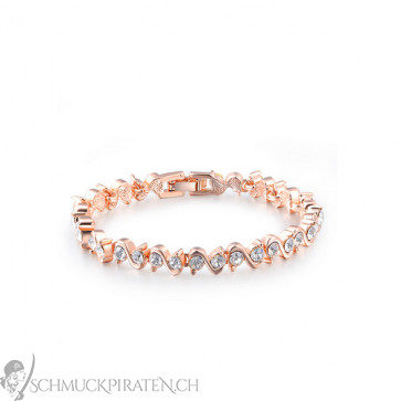 Damen Armband in roségold mit Steinen - Bild 1