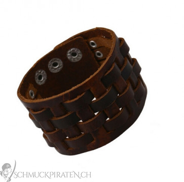 Herren Armband in braun aus Leder-Bild 1