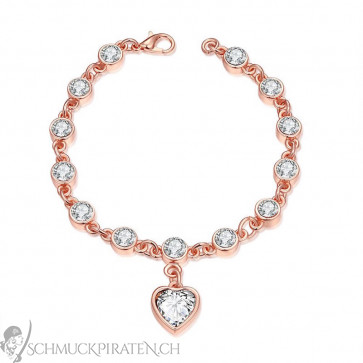 Damen Armband in roségold mit Herz - Bild 1