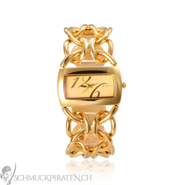 Damen Armbanduhr in gold mit elgantem Uhrenband - Bild 1