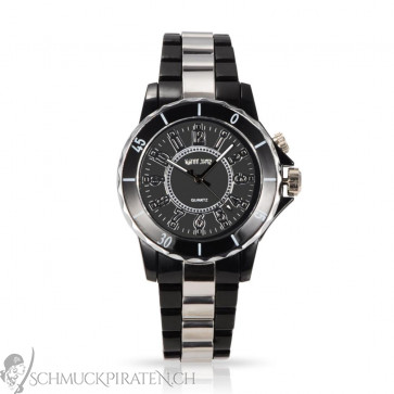 Herren Armbanduhr in schwarz und silber-Bild 1