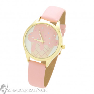 Sommer Armbanduhr in rosa mit Cornet-Bild 1