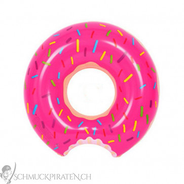 Aufblasbarer Donut Schwimmring in pink - 90cm-Bild1