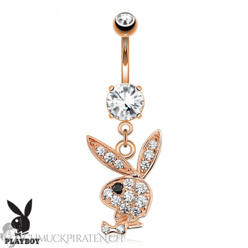 Bauchnabelpiercing Playboy Bunny in roségold