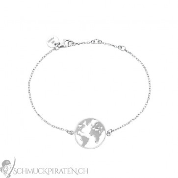 Purelei Armband Worldmap 925 Sterling Silber-Bild 1