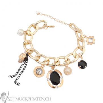 Charm Armband für Damen in gold mit vielen Anhängern-Bild 1
