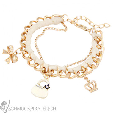 Charm Armband für Damen in gold mit vielen Anhängern-Bild 1