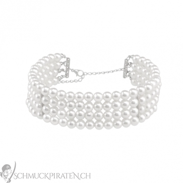 Choler Perlenkette für Damen weiss-Bild1