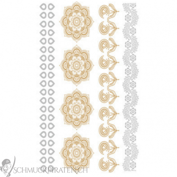 Coachella Metallic Tattoos Ornament in gold und silber -Bild1