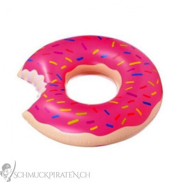 Aufblasbarer XXL Donut Schwimmring in pink -Bild 1