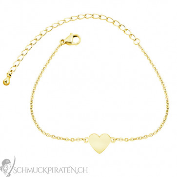 Edelstahl Damen Armband "Love" goldfarben