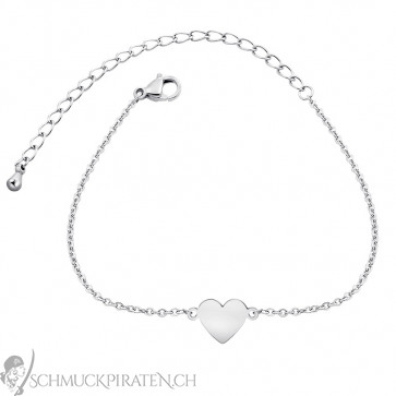 Edelstahl Damen Armband "Love" silberfarben