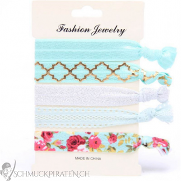 Elastisches Armbandset / Haaraccessoire "Spring"