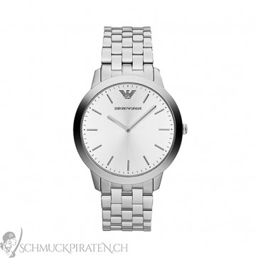 Herren Uhr Emporio Armani AR1745 in silber mit weissem Ziffernblatt-Bild 1