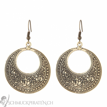 Damen Ohrringe im Altgold Vintage Look orientalisch