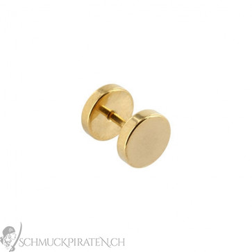 Fake Plugs in gold-10 mm