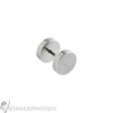 Fake Plugs in silber-10 mm