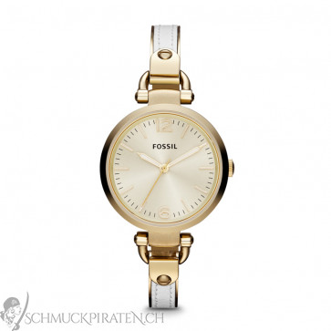 Fossil Damen Armbanduhr Georgia ES 3260 in gold und weiss-Bild 1