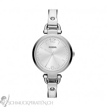 Fossil Uhr Georgia ES3259 in silber und weiss-Damenarmbanduhr-Bild 1