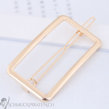 Haarklammer für Damen "Rectangle" goldfarben