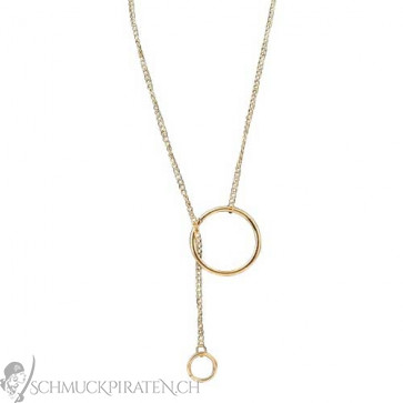 Halskette "Simple Circles" goldfarben -Bild1
