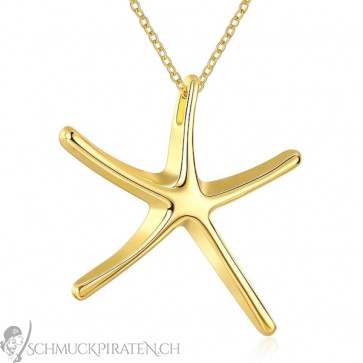 Halskette für Damen "Starfish" goldfarben -Bild1