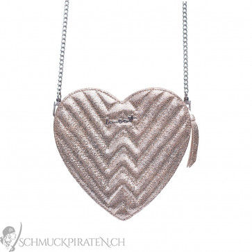 WEAT Handtasche "Heart Bag Glitter" Echt Leder-Bild 1