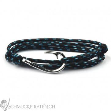 Armband für Herren "Haken" in blau und schwarz