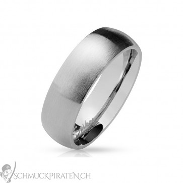 Herren Edelstahl Ring in mattem silber