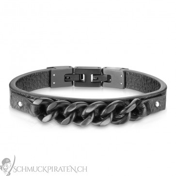 herrenarmband_leder_edelstahl_schwarz-Bild1