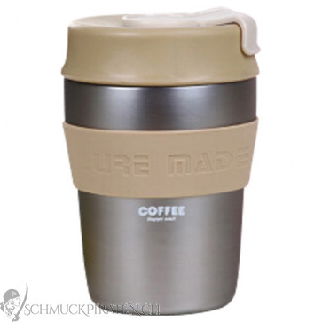 Coffee To Go Cup - Kaffeebecher - Edelstahl silber - 280ml-Bild1