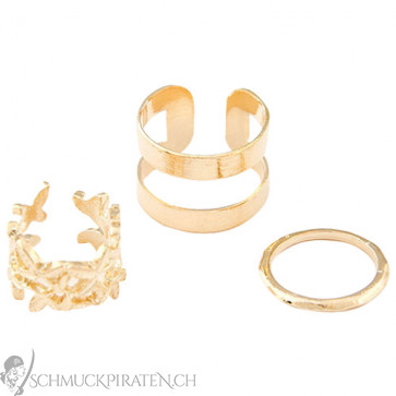 Midi Ringe in gold Ringset One Size -Bild 1