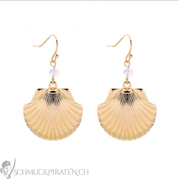 Damen Ohrringe "Seashell" goldfarben