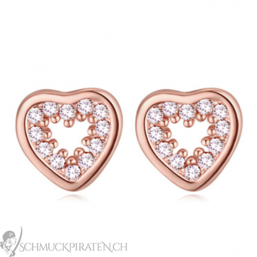 Ohrringe für Damen "Little Heart" rosegoldfarben