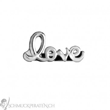 Purelei Schriftzug Charm love in silber