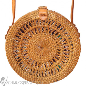 Original Bali Rattanbag mit Kreuzmuster natur-Bild 1