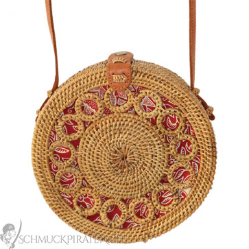 Original Bali Rattanbag natur mit Kreisen-Bild 1