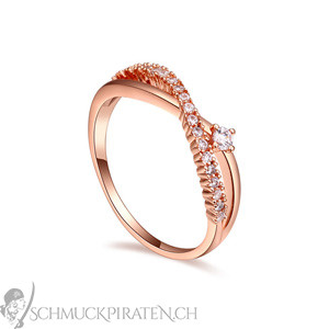 Ring für Damen "Romantic Bow" in roségold