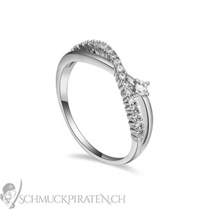 Ring für Damen "Romantic Bow" in weissgold