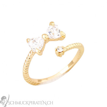 Damen Ring in gold mit Schleife One Size-Bild 1