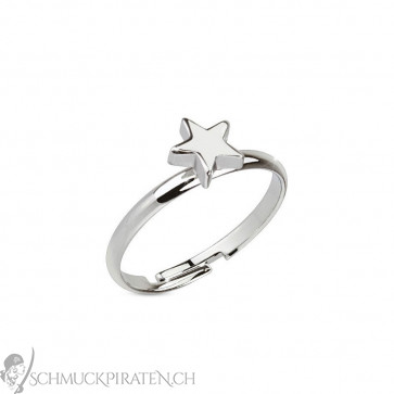 Damen Ring in silber mit Stern - One Size - Bild 1