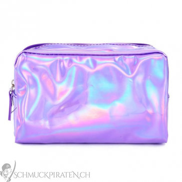  Kosmetiktasche Make-Up Tasche "Holographic Gold" lila-Bild 1