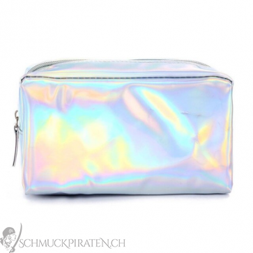  Kosmetiktasche Make-Up Tasche "Holographic Gold" silberfarben-Bild 1