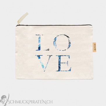 Kleine Canvas Bag in beige Blue Love-Bild 1