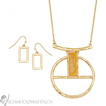 Schmuckset aus Kette und Ohrhängern in gold-Bild 1