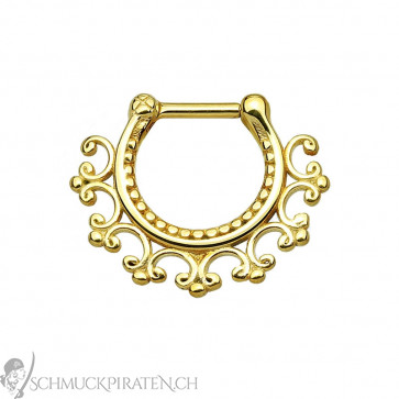 Nasenring - Septum in gold aus Chirurgenstah