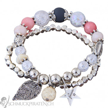 Armband Set "Forever" mit Sternanhänger silberfarben